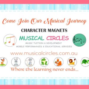 7 Music Character Magnets for ‘The Big Ride At The Musical Fair’ Book