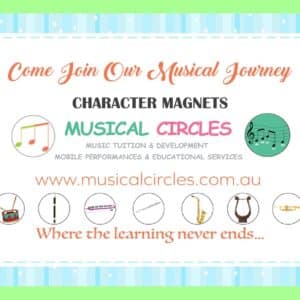 7 Music Character Magnets for ‘The Magical Path In The Musical Forest’Book
