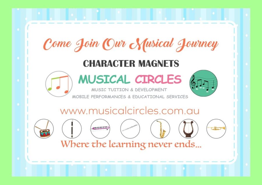 7 Music Character Magnets for ‘The Magical Path In The Musical Forest’Book