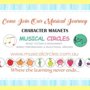10 Music Character Magnets for ‘The Pentatonics Play At The Musical Park’Book